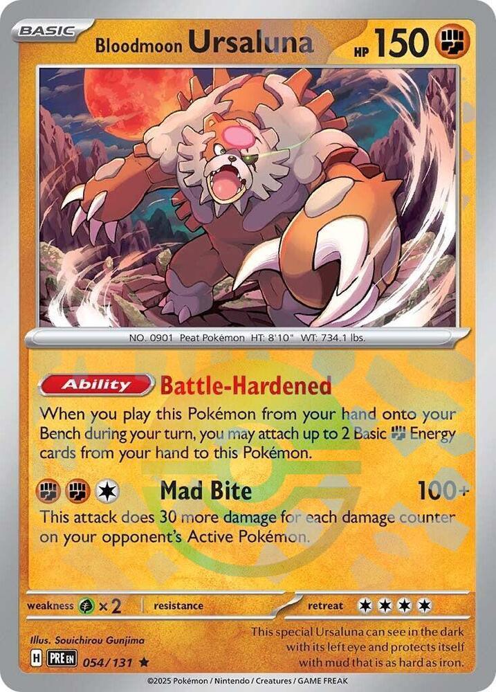 Bloodmoon Ursaluna (054/131) (Poke Ball Pattern) [Scarlet & Violet: Prismatic Evolutions] (Online Only)