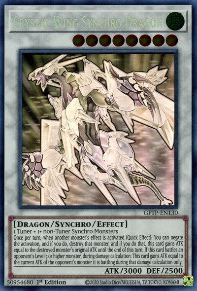 Crystal Wing Synchro Dragon [GFTP-EN130] Ghost Rare (ONLINE ORDER ONLY)