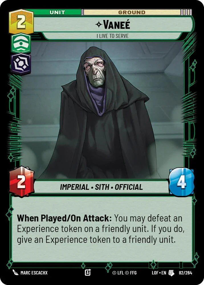 Vanee - I Live to Serve (82/264) (82/264) [Legends of the Force] (ONLINE ORDER ONLY)