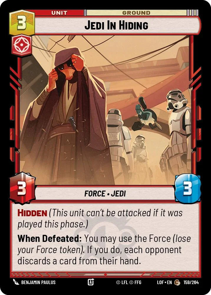 Jedi In Hiding (159/264) (159/264) [Legends of the Force] (ONLINE ORDER ONLY)