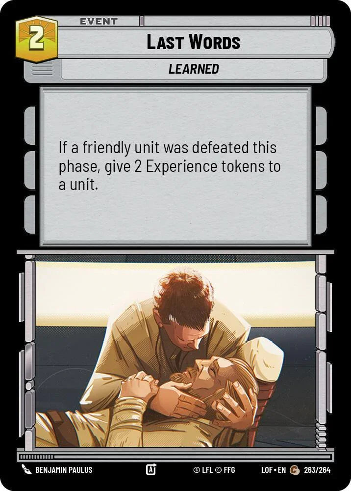 Last Words (263/264) (263/264) [Legends of the Force] (ONLINE ORDER ONLY)