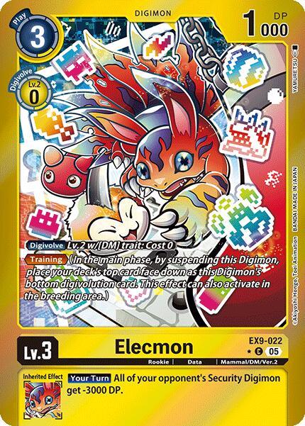 Elecmon [EX9-022] (Limited Foil) [Versus Monsters] (ONLINE ORDER ONLY)