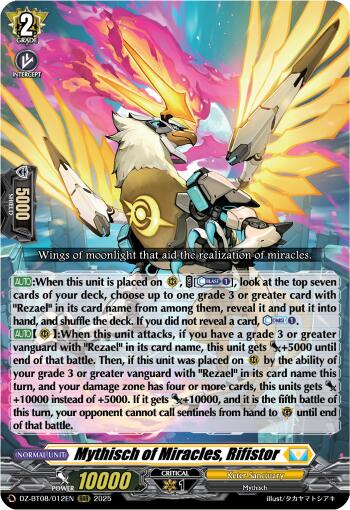 Mythisch of Miracles, Rifistor (DZ-BT08/012EN) [Knights 0f Rebirth]