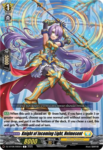 Knight of Incoming Light, Helmesent (DZ-BT08/095EN) [Knights 0f Rebirth]