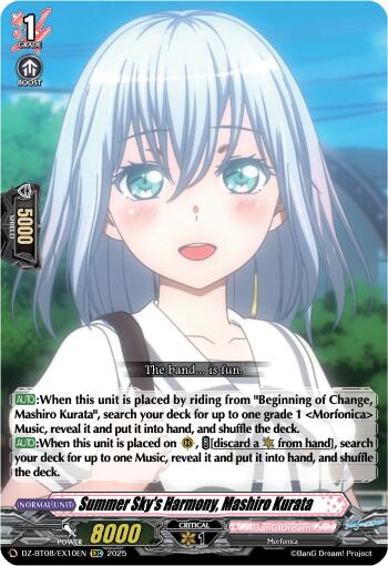 Summer Sky's Harmony, Mashiro Kurata (DZ-BT08/EX10EN) [Knights 0f Rebirth]
