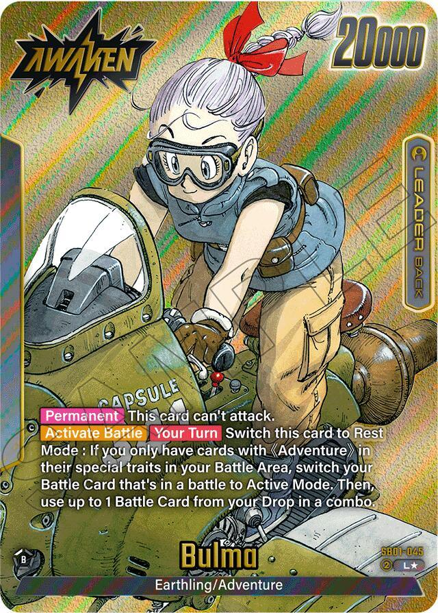 Bulma (SB01-045) (Gold) [Manga Booster 01] (ONLINE ORDER ONLY)