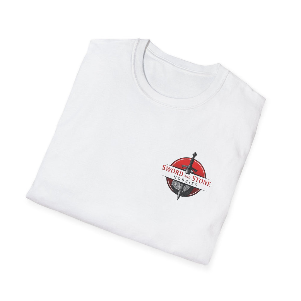Sword and Stone Hobbies Logo T-Shirt - White (ONLINE ORDER ONLY)