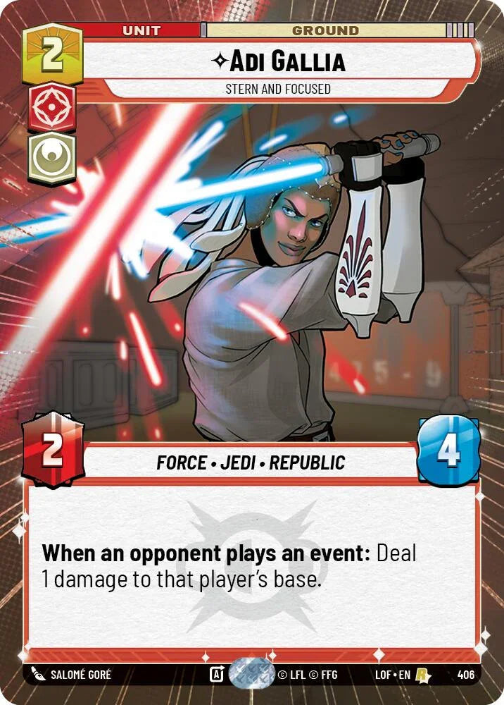 Adi Gallia (406) - Stern and Focused (Hyperspace) (406) [Legends of the Force] (ONLINE ORDER ONLY)
