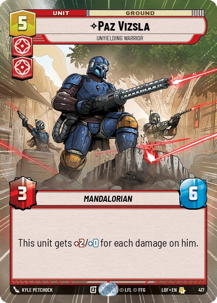 Paz Vizsla (417) - Unyielding Warrior (Hyperspace) (417) [Legends of the Force] (ONLINE ORDER ONLY)