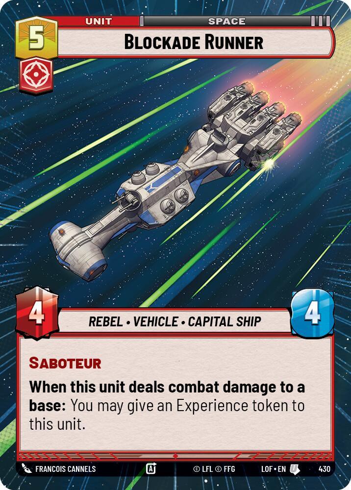 Blockade Runner (430) (Hyperspace) (430) [Legends of the Force] (ONLINE ORDER ONLY)