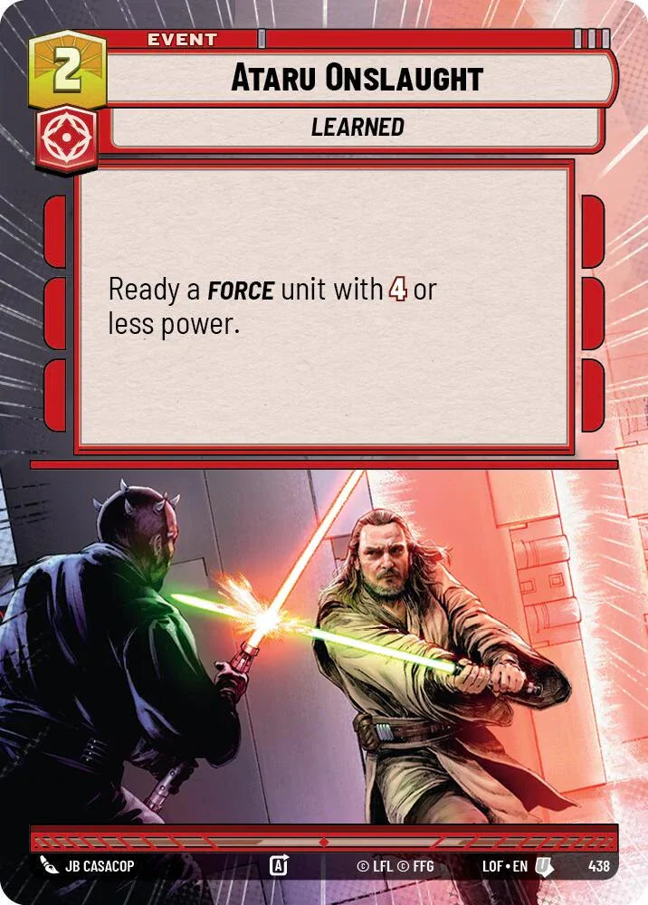 Ataru Onslaught (438) (Hyperspace) (438) [Legends of the Force] (ONLINE ORDER ONLY)
