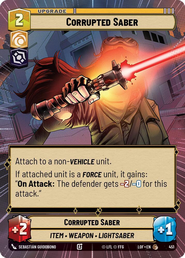 Corrupted Saber (451) (Hyperspace) (451) [Legends of the Force] (ONLINE ORDER ONLY)