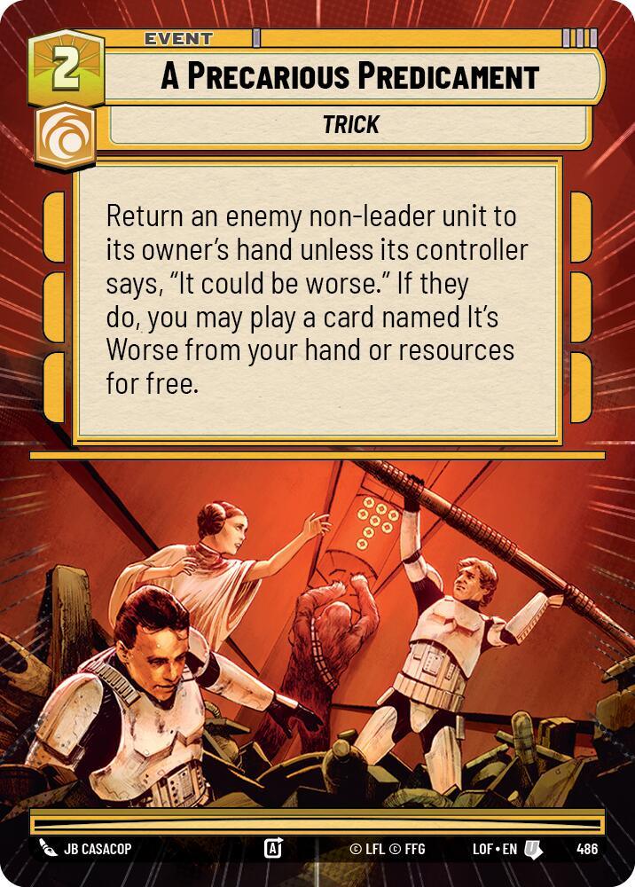 A Precarious Predicament (486) (Hyperspace) (486) [Legends of the Force] (ONLINE ORDER ONLY)