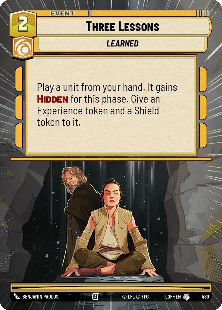 Three Lessons (489) (Hyperspace) (489) [Legends of the Force] (ONLINE ORDER ONLY)