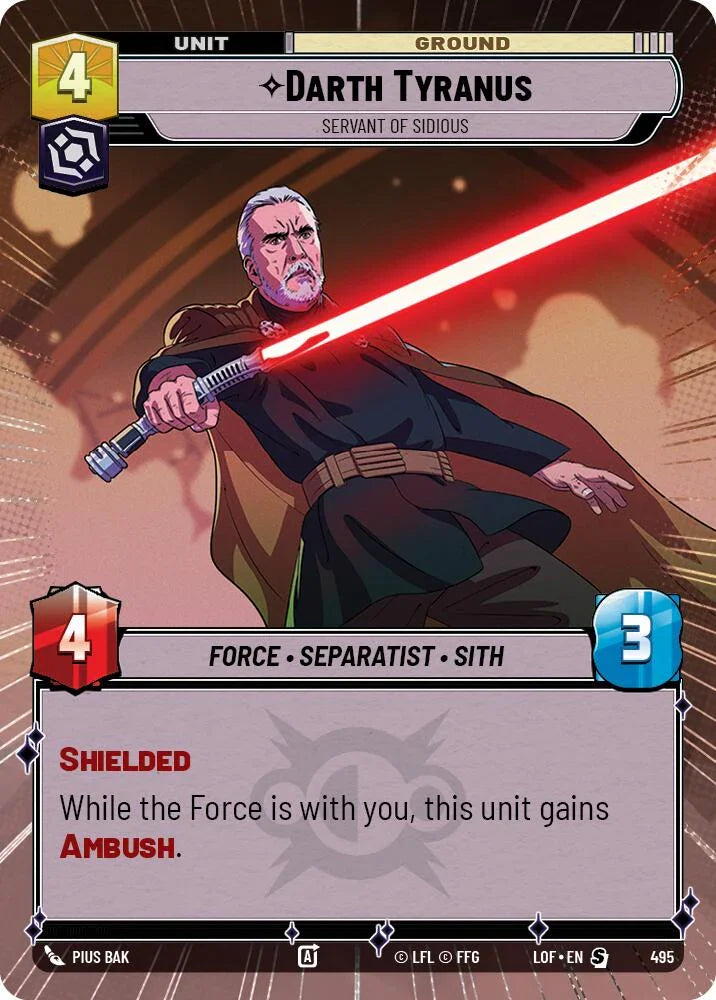 Darth Tyranus (495) - Servant of Sidious (Hyperspace) (495) [Legends of the Force] (ONLINE ORDER ONLY)