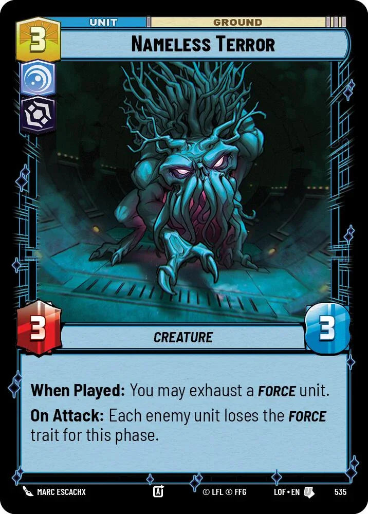 Nameless Terror (535) (Foil) (535) [Legends of the Force] (ONLINE ORDER ONLY)
