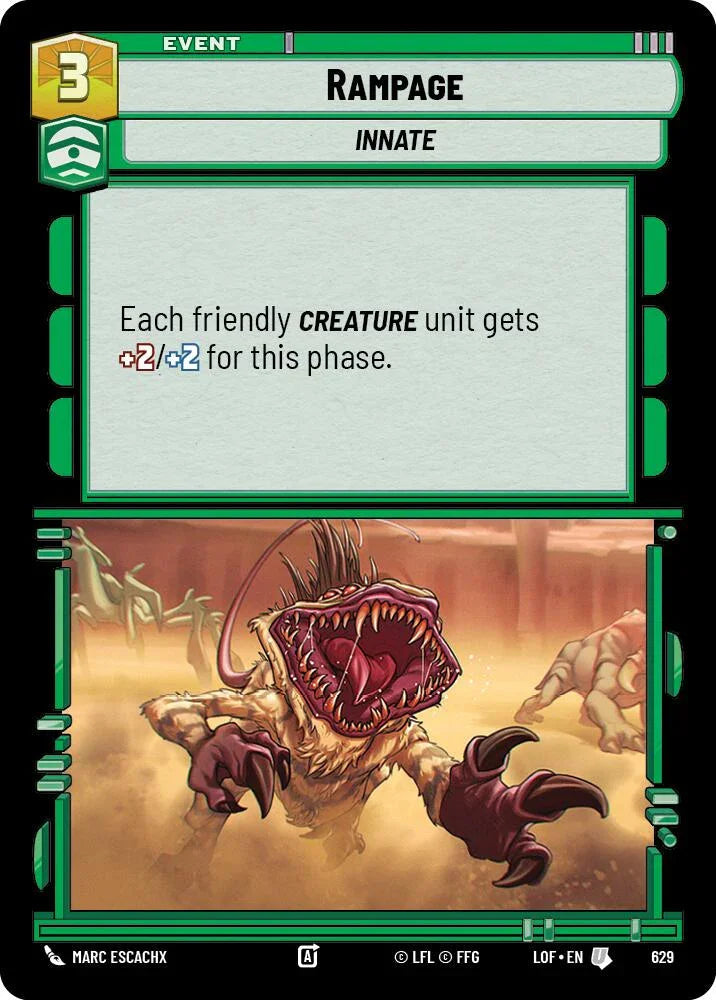 Rampage (629) (Foil) (629) [Legends of the Force] (ONLINE ORDER ONLY)