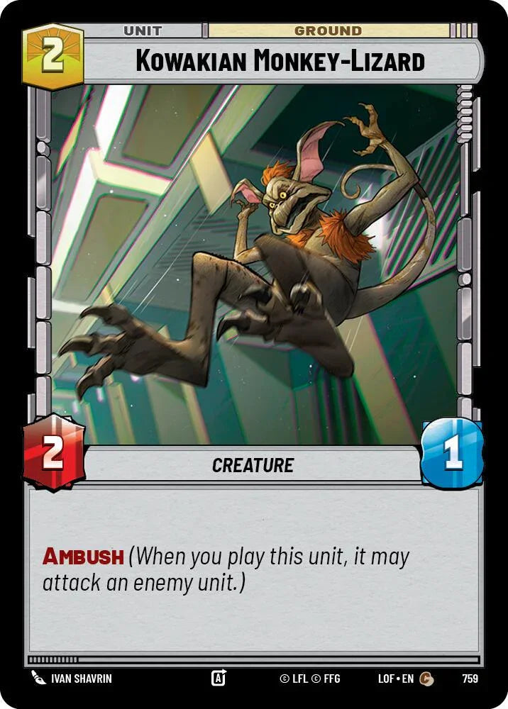Kowakian Monkey-Lizard (759) (Foil) (759) [Legends of the Force] (ONLINE ORDER ONLY)
