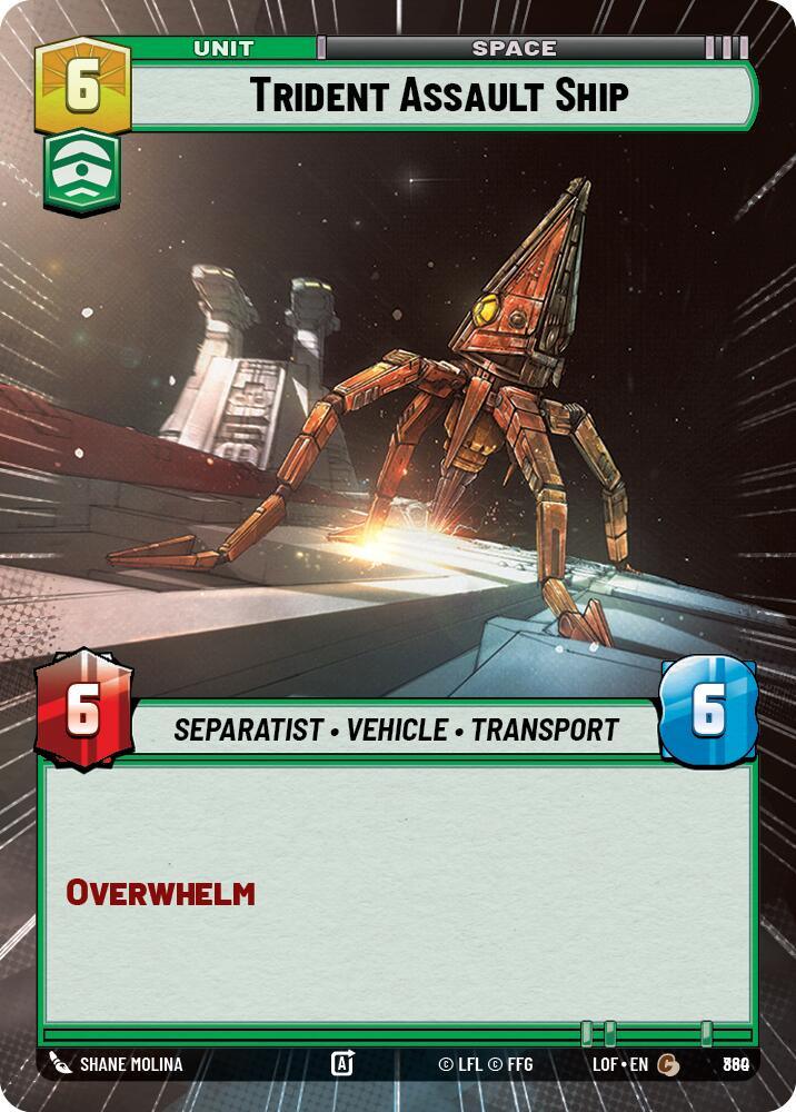 Trident Assault Ship (860) (Hyperspace Foil) (860) [Legends of the Force] (ONLINE ORDER ONLY)