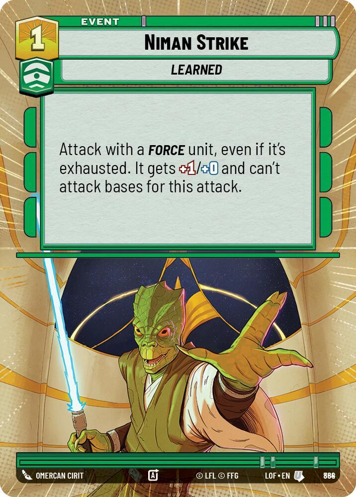 Niman Strike (864) (Hyperspace Foil) (864) [Legends of the Force] (ONLINE ORDER ONLY)