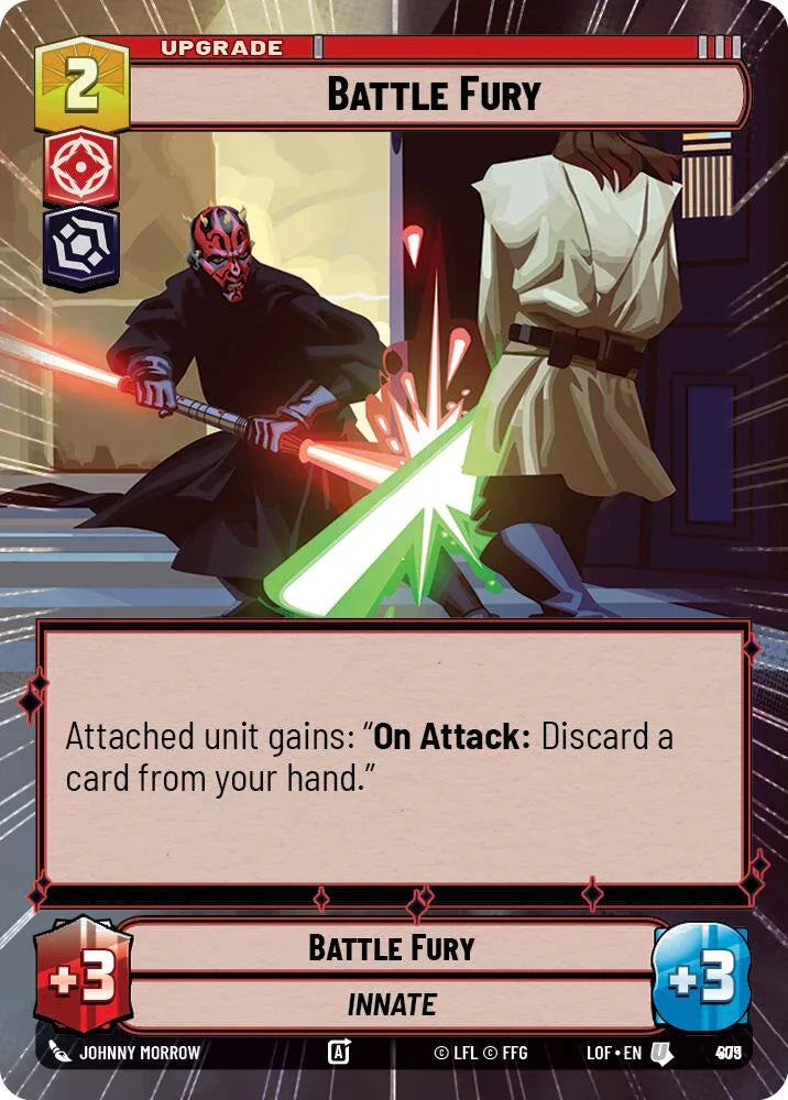 Battle Fury (879) (Hyperspace Foil) (879) [Legends of the Force] (ONLINE ORDER ONLY)
