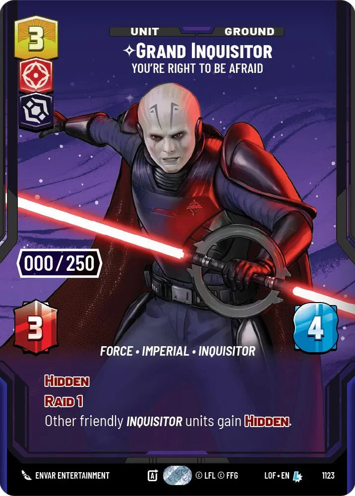 Grand Inquisitor (1123) - You're Right to Be Afraid (Serialized) (1123) [Legends of the Force] (ONLINE ORDER ONLY)