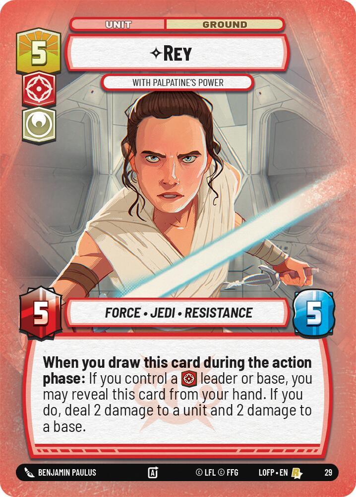 Rey - With Palpatine's Power (29) (29) [Judge Promos] (ONLINE ORDER ONLY)
