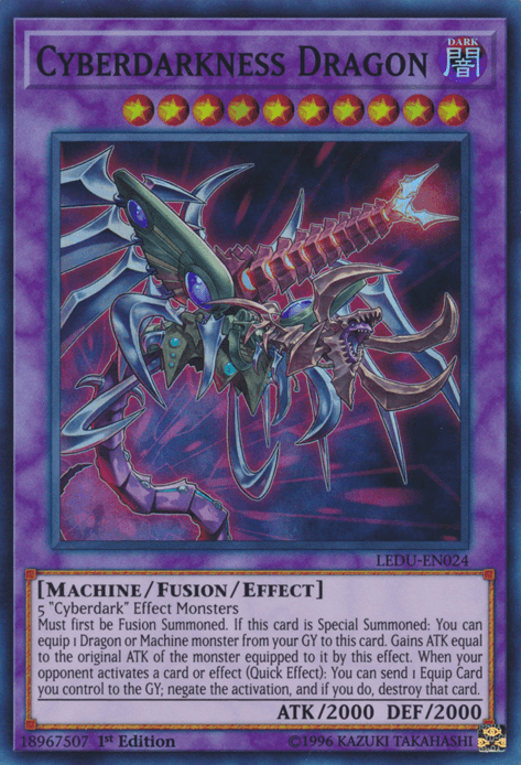 Cyberdarkness Dragon [LEDU-EN024] Super Rare (ONLINE ORDER ONLY)