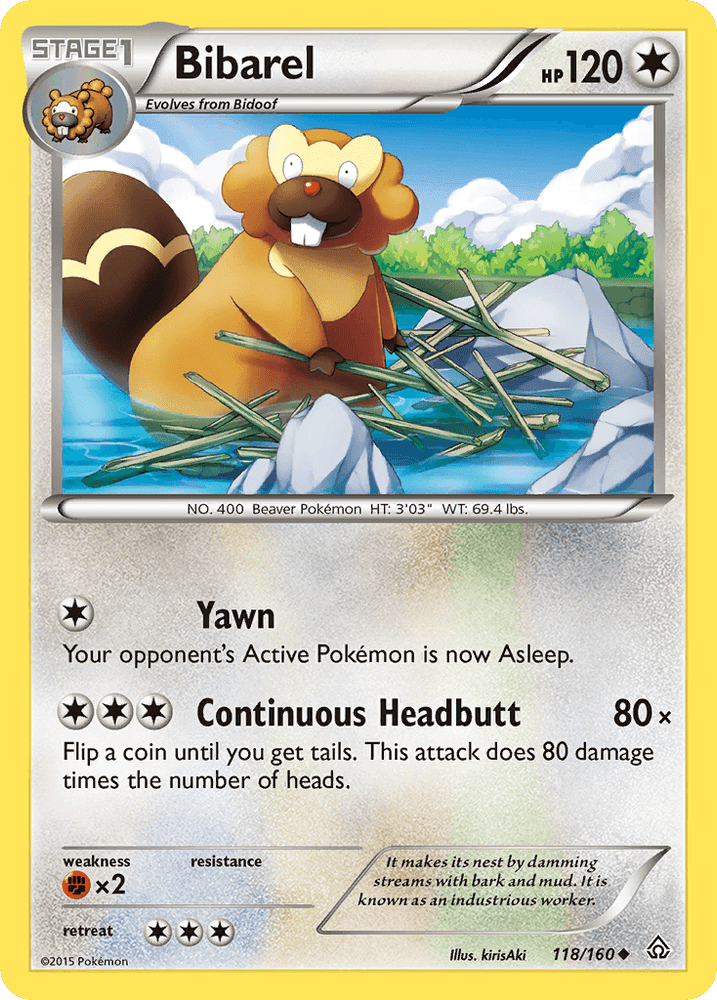 Bibarel (118/160) [XY: Primal Clash] (Online Only)