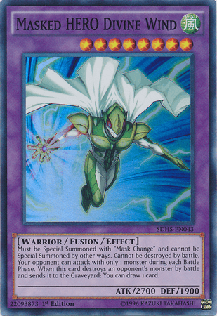 Masked Hero Divine Wind [SDHS-EN043] Super Rare (ONLINE ORDER ONLY)