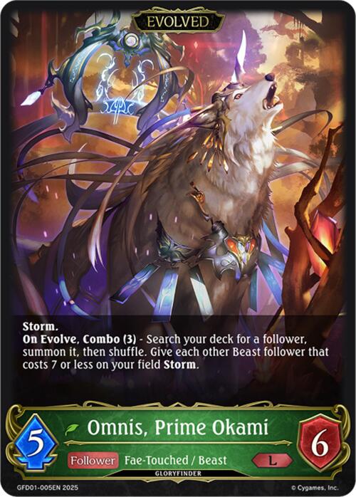 Omnis, Prime Okami (Evolved) (GFD01-005EN) [Luxheart Legends]