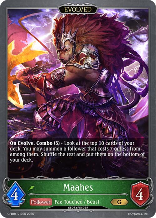 Maahes (Evolved) (GFD01-019EN) [Luxheart Legends]