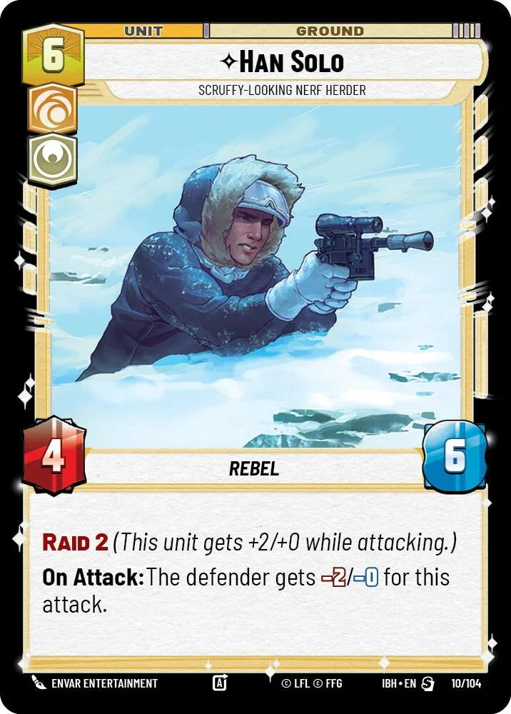 Han Solo (10/104) - Scruffy-Looking Nerf Herder (10/104) [Intro Battle: Hoth] (ONLINE ORDER ONLY)