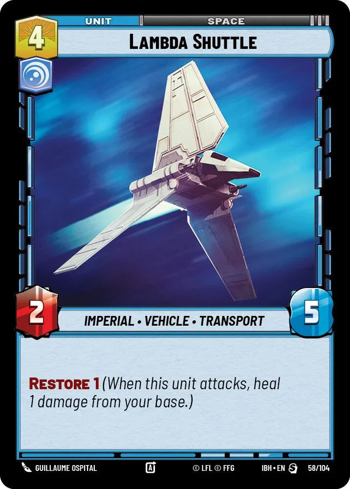 Lambda Shuttle (58/104) (58/104) [Intro Battle: Hoth] (ONLINE ORDER ONLY)