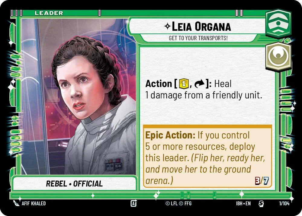 Leia Organa (1/104) - Get To Your Transports! (1/104) [Intro Battle: Hoth] (ONLINE ORDER ONLY)