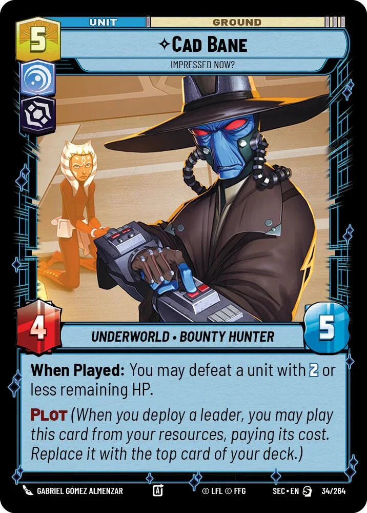 Cad Bane (34/264) - Impressed Now? (34/264) [Secrets of Power] (ONLINE ORDER ONLY)