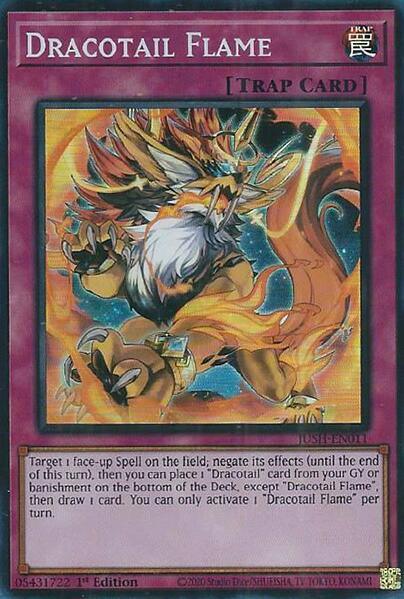 Dracotail Flame (Super Rare) [JUSH-EN011] Super Rare (ONLINE ORDER ONLY)