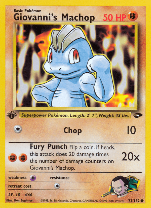 Giovanni's Machop (72/132) [Gym Challenge 1st Edition] (Online Only)