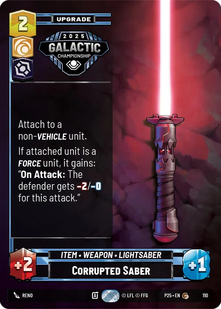 Corrupted Saber (110) (110) [Organized Play Promos] (ONLINE ORDER ONLY)