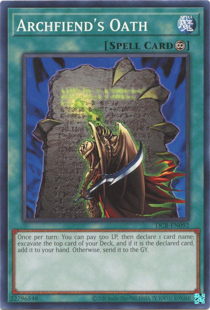 Archfiend's Oath (25th Anniversary) [DCR-EN092] Common (ONLINE ORDER ONLY)