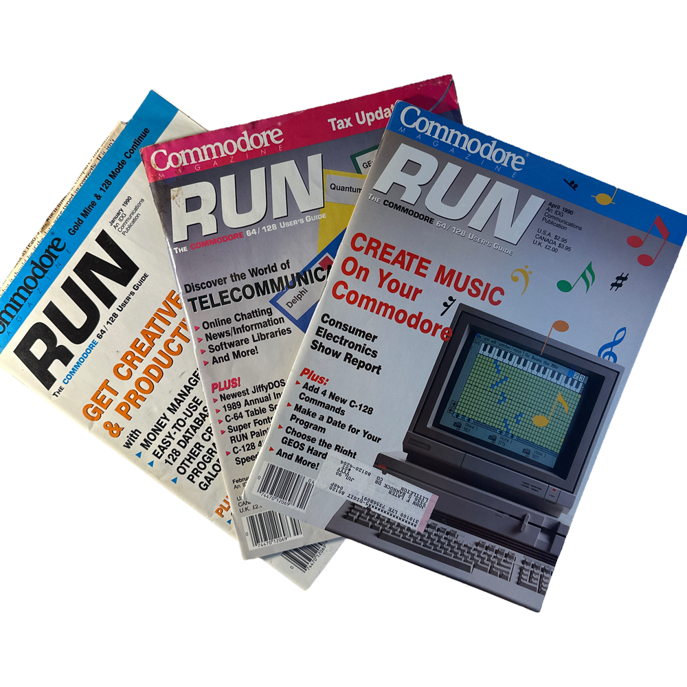 Commodore Run Magazine Various Back Issue(s) C64 C128 VIC-20 Commodore 64 Magazine (Online Order Only)