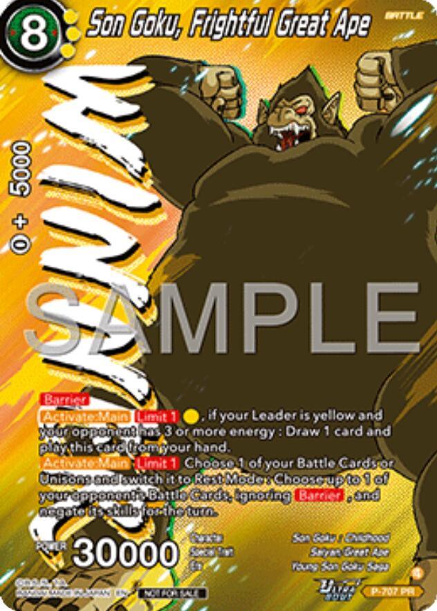 Son Goku, Frightful Great Ape (Ultra-Bout Series Tournament Pack Vol.13) (Winner) (P-707) [Tournament Promotion Cards] (ONLINE ORDER ONLY)