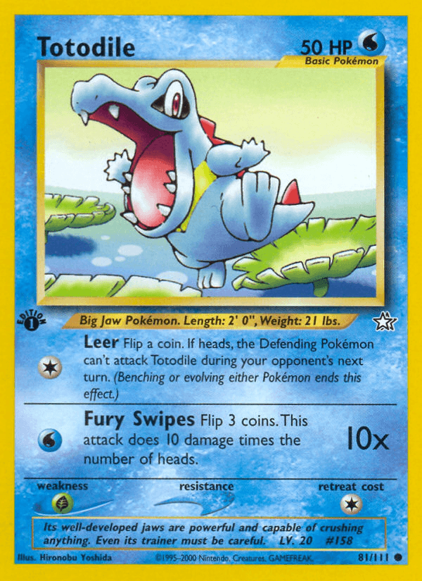 Totodile (81/111) [Neo Genesis 1st Edition] (Online Only)