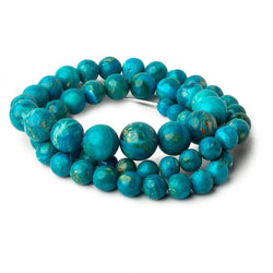 6.5-13mm Peruvian Blue Opalina plain rounds 20 inch 59 beads AAA (ONLINE ORDER ONLY)