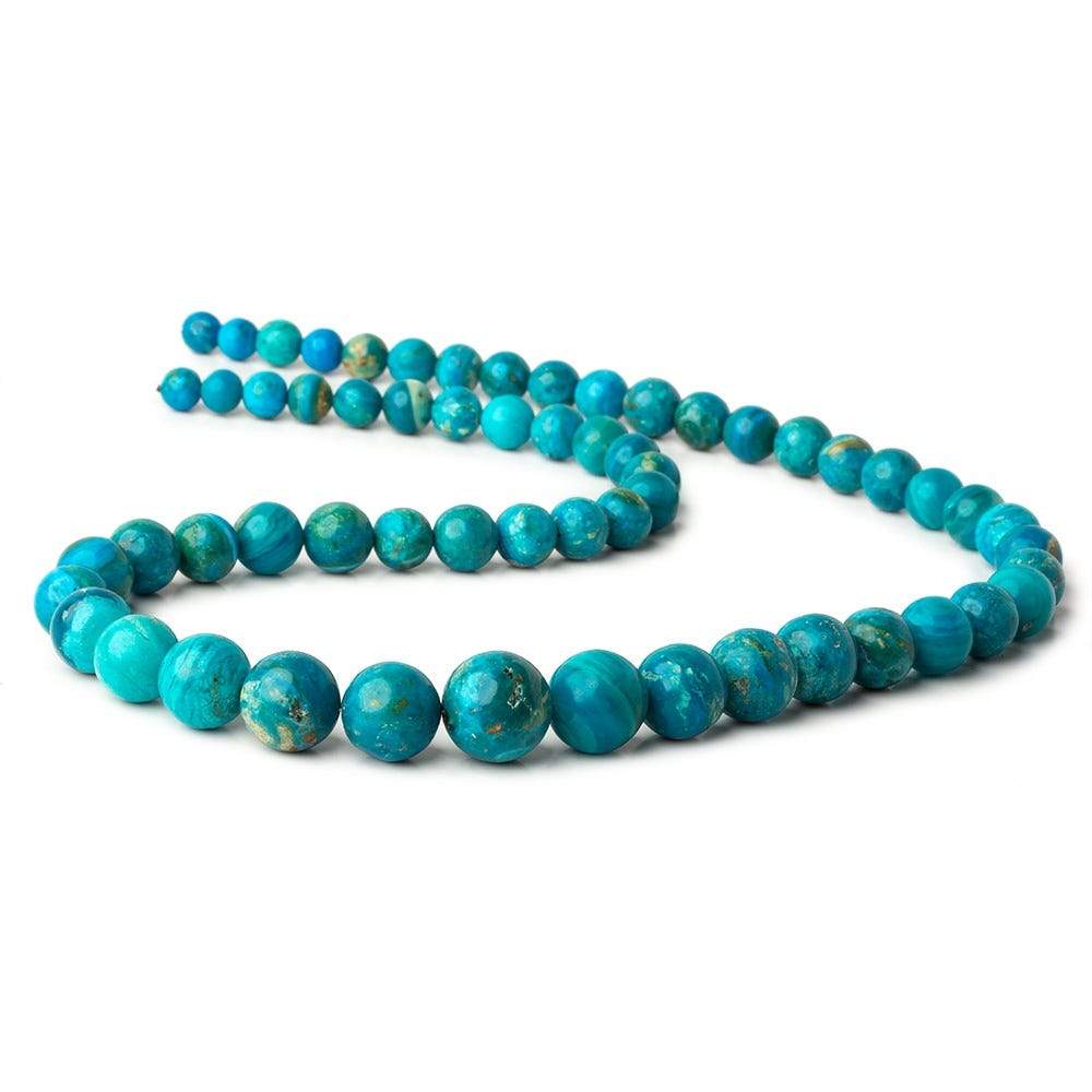 6.5-13mm Peruvian Blue Opalina plain rounds 20 inch 59 beads AAA (ONLINE ORDER ONLY)