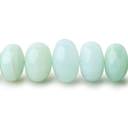 6.5-15mm Blue Peruvian Opal Plain Rondelle Beads 18 inch 75 pieces AA (ONLINE ORDER ONLY)