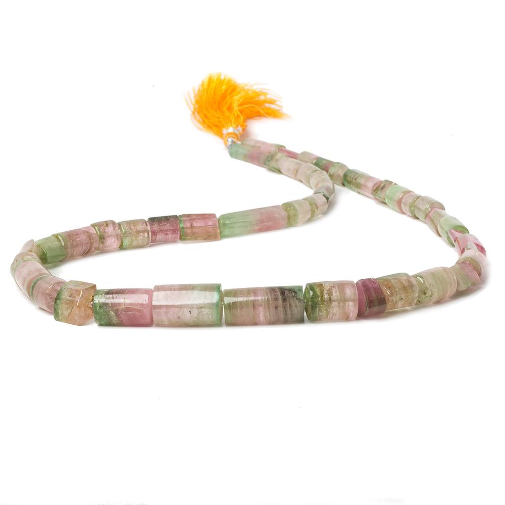 6.5-20mm Polychromatic and Watermelon Tourmaline Natural Crystal Tube Beads 20 inch 48 pcs (ONLINE ORDER ONLY)