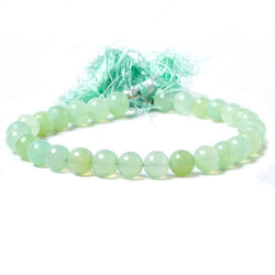 6.5-7mm SeaGreen Chalcedony Plain Round Beads 8 inch 26 pieces (ONLINE ORDER ONLY)