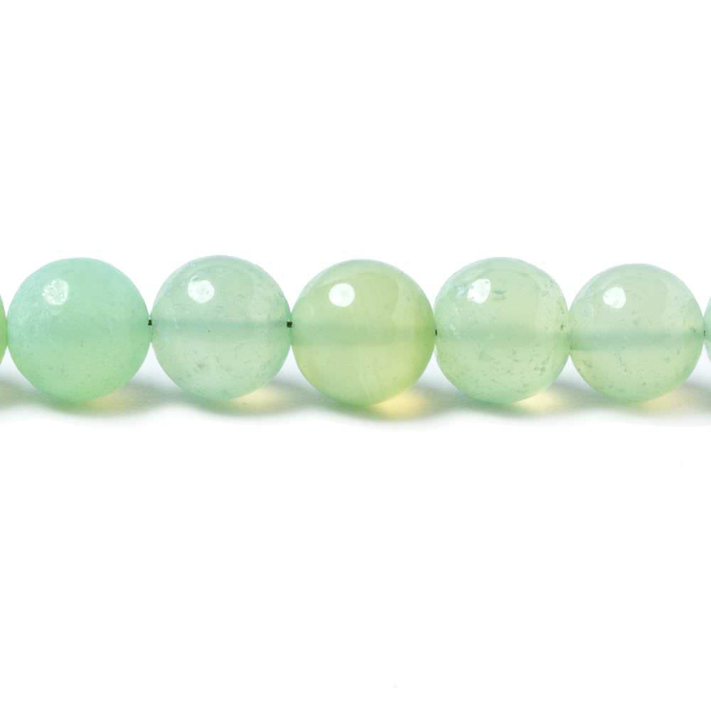 6.5-7mm SeaGreen Chalcedony Plain Round Beads 8 inch 26 pieces (ONLINE ORDER ONLY)