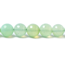 6.5-7mm SeaGreen Chalcedony Plain Round Beads 8 inch 26 pieces (ONLINE ORDER ONLY)